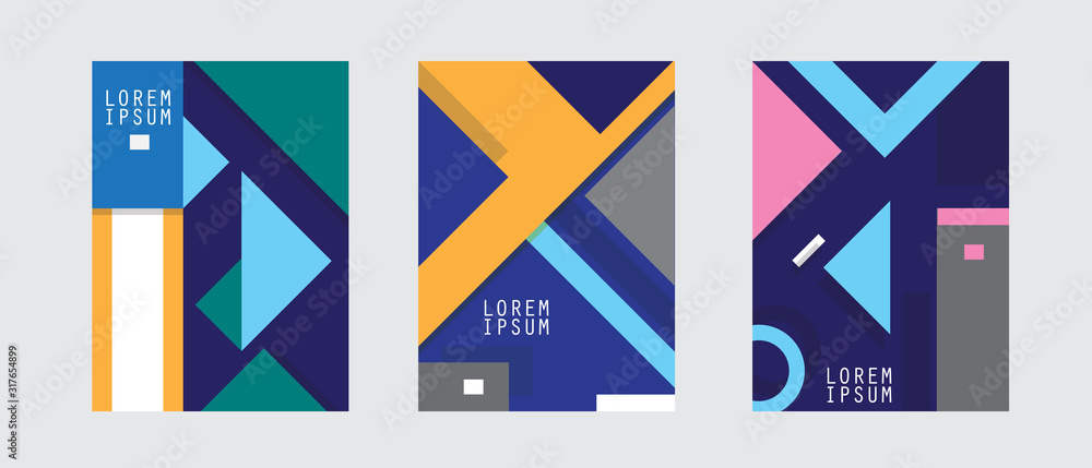 Annual report cover set. Minimal covers design. Book cover design for business	