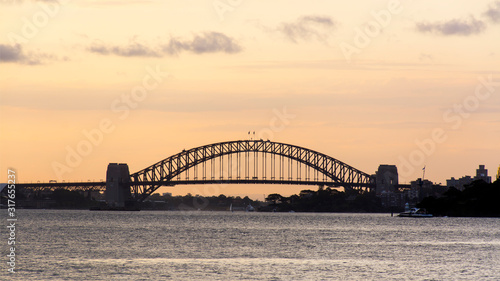 Sydney Harbour Bridge at sunset, Australia © Gary