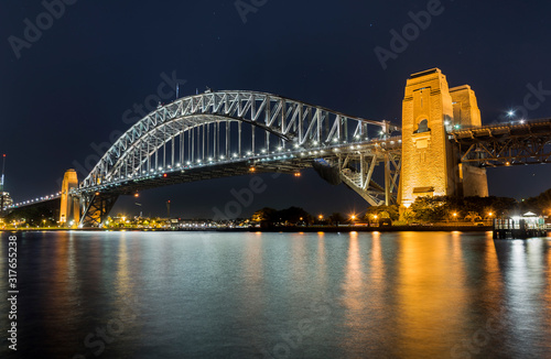 Sydney Harbour Bridge at night, Australia © Gary