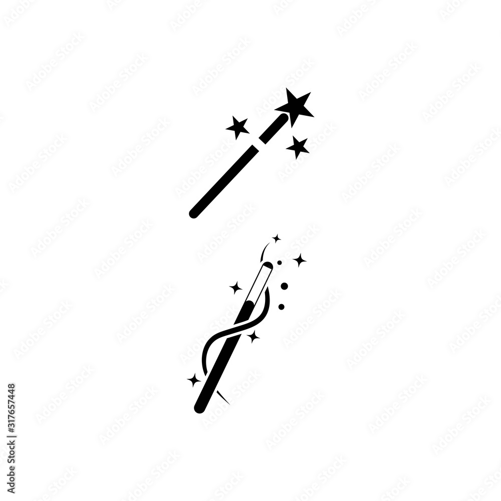 Wand magic icon Vector Illustration design Logo Wand magic icon Vector Illustration design Logo