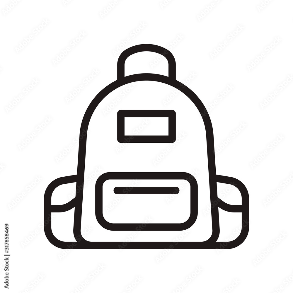 Backpack icon in trendy outline style design. Vector graphic illustration. Backpack icon for website design, logo, app, and ui. Editable vector stroke. EPS 10. Backpack icon in trendy outline style design. Vector graphic illustration. Backpack icon for website design, logo, app, and ui. Editable vector stroke. EPS 10.