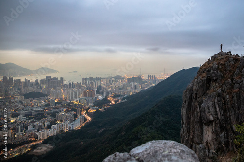 Canvas Print lion rock, hongkong