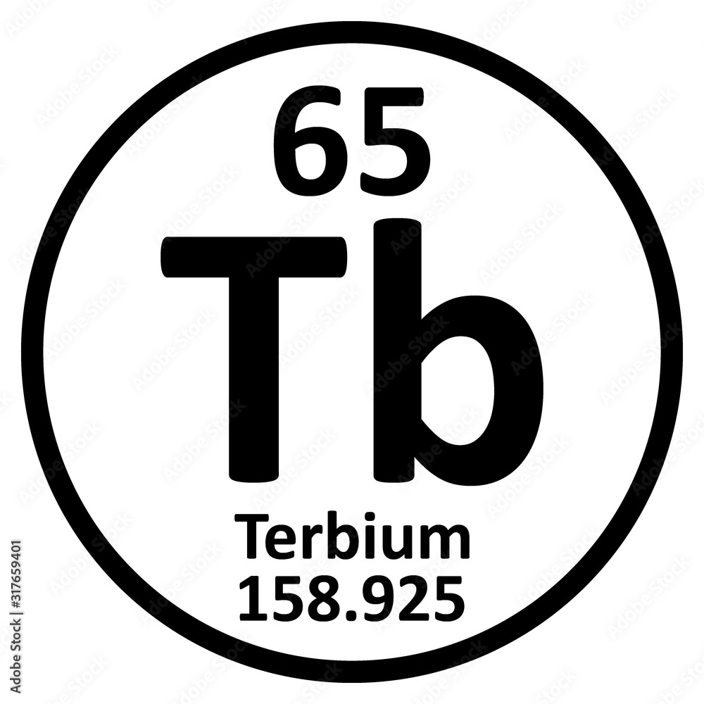 Periodic table element terbium icon. Periodic table element terbium icon.