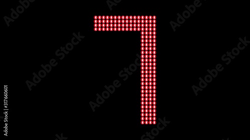 Wallpaper Mural Red LED array countdown animation on black screen Torontodigital.ca