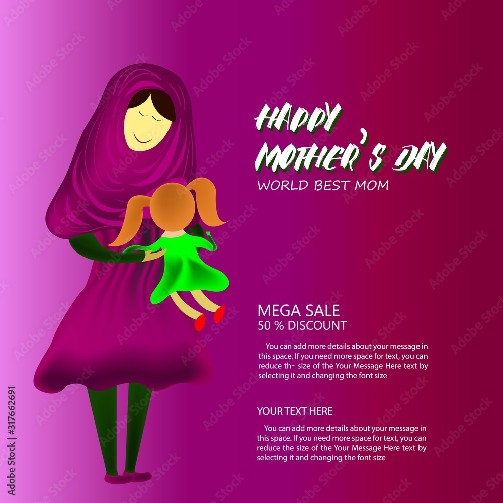 Mothers day sale banner template for social media advertising Mothers day sale background layout with beautiful Woman & baby silhouettes templates Mothers day sale banner template for social media advertising Mothers day sale background layout with beautiful Woman & baby silhouettes templates