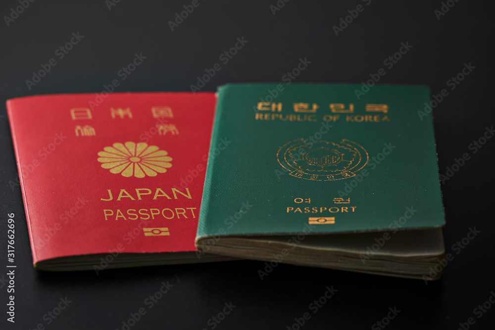 Japan and republic of Korean passport Japan and republic of Korean passport