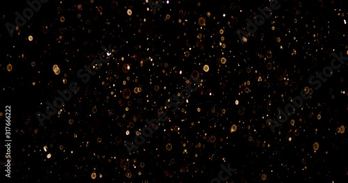 Particle stars on black background
