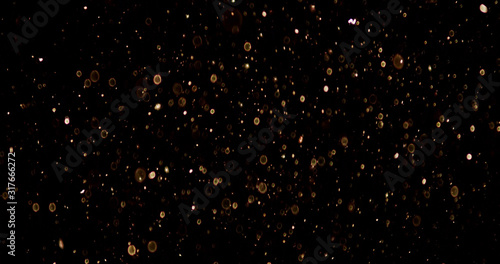 Particle stars on black background