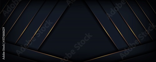 abstract golden and dark background with overlap layers