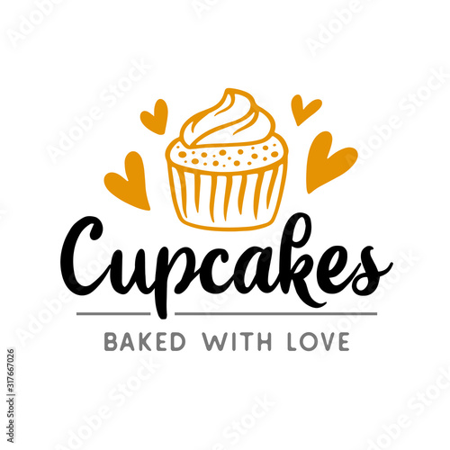 Cupcakes logotype badge label