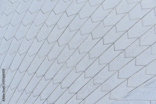 Sydney Opera House roof tiles’ pattern. photo