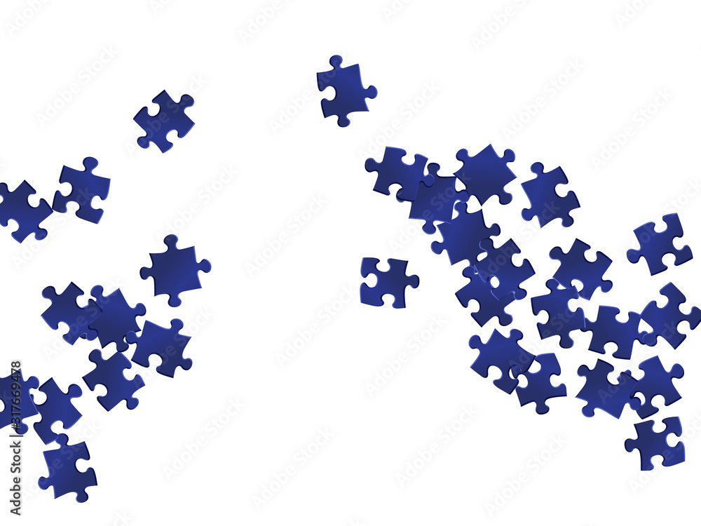 Business brainteaser jigsaw puzzle dark blue Business brainteaser jigsaw puzzle dark blue