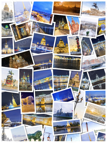 St. Petersburg. Russia (collage of winter photos of St. Petersburg)