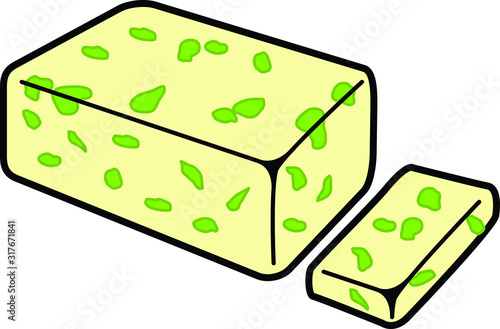 Halva icon, vector illustration