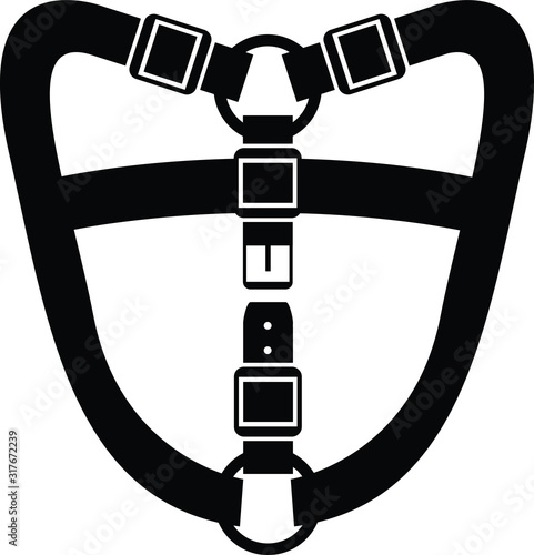 harness collar icon, Vector illustration