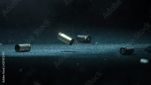 Photographie Bullet shells ground