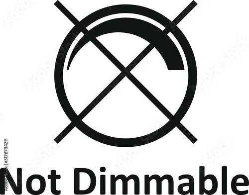 dimmable icon, icon for LED light, vector illustration.