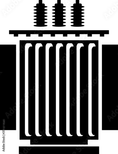 Electric transformer icon - vector illustration.