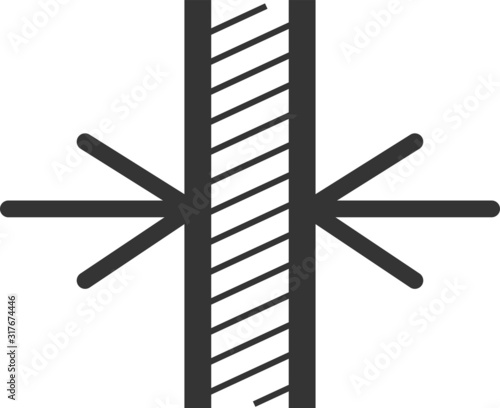 Thickness icon , vector illustration.