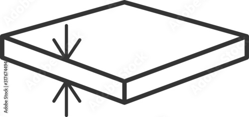 Thickness icon , vector illustration.