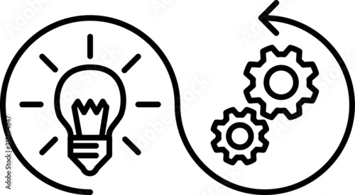 implementation icon, vector illustration