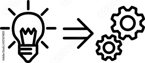 implementation icon, vector illustration