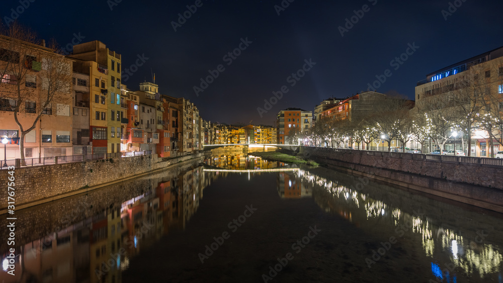 city of catalonia at night