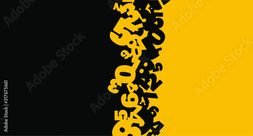Creative and modern background with numbers.