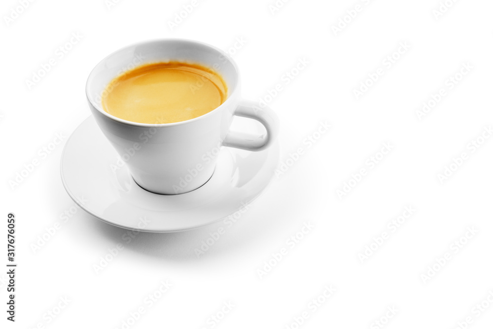 coffee cup top view isolated on white background. coffee cup top view isolated on white background.