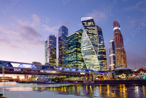 Moscow, Russia, Business center "Moscow-city". Moscow international business center "Moscow-city" is a developing business district in Moscow on Presnenskaya embankment. This is one of the newest and 