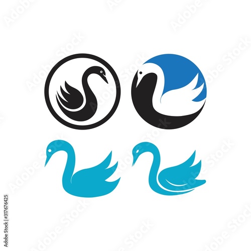 Fototapeta Naklejka Na Ścianę i Meble -  Swan logo Template