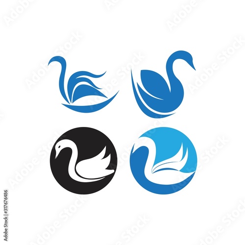 Fototapeta Naklejka Na Ścianę i Meble -  Swan logo Template