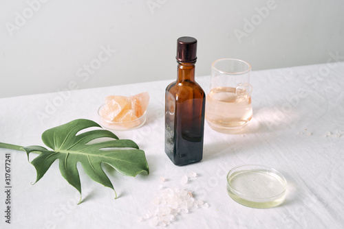 cosmetic nature skincare and essential oil aromatherapy .organic natural science beauty product .herbal alternative medicine . mock up.