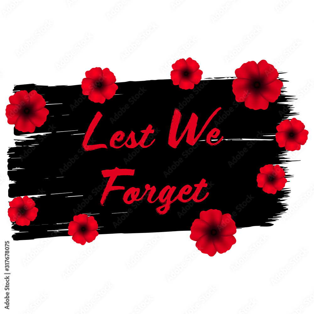 Remembrance day, great design for any purposes. Anzac. Poppy flower ...