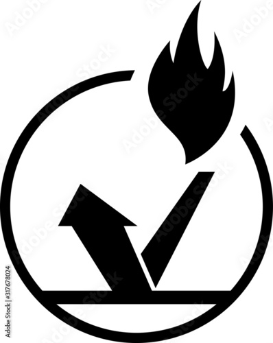  fireproof icon - vector illustration.