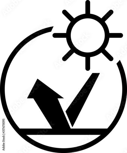sun proof icon - vector illustration.