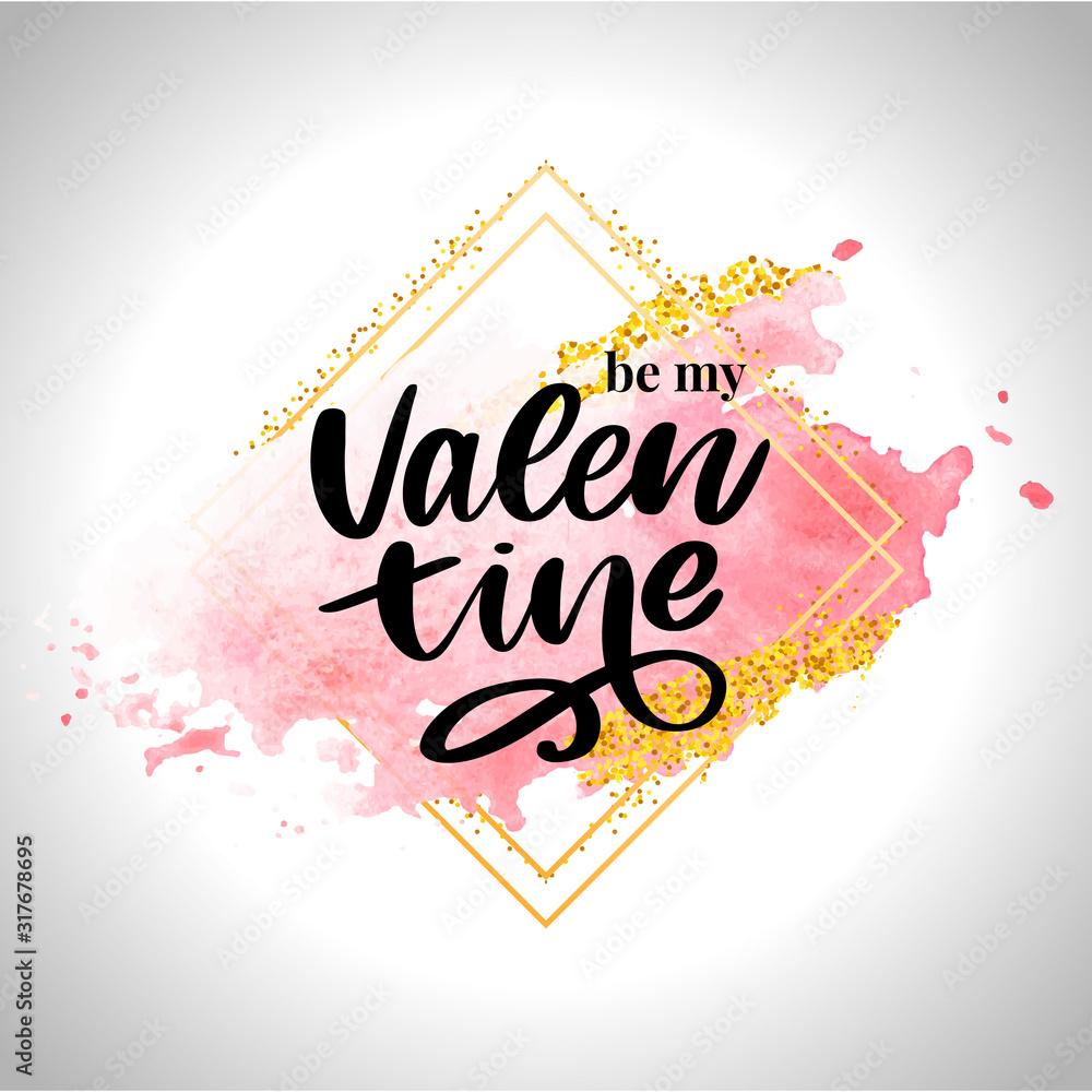 Valentine poster, card, label, banner letter slogan Vector elements for Valentine's day design elements. Typography Love heart
