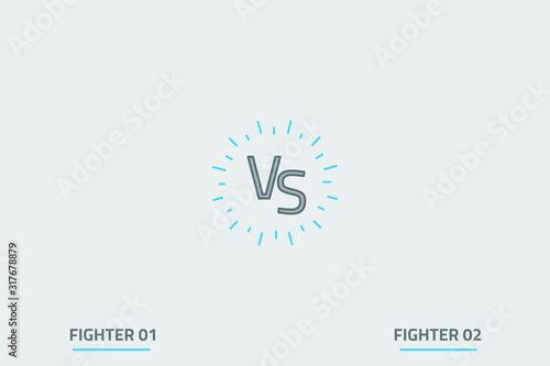 VS Versus screen, Vector Illustration 