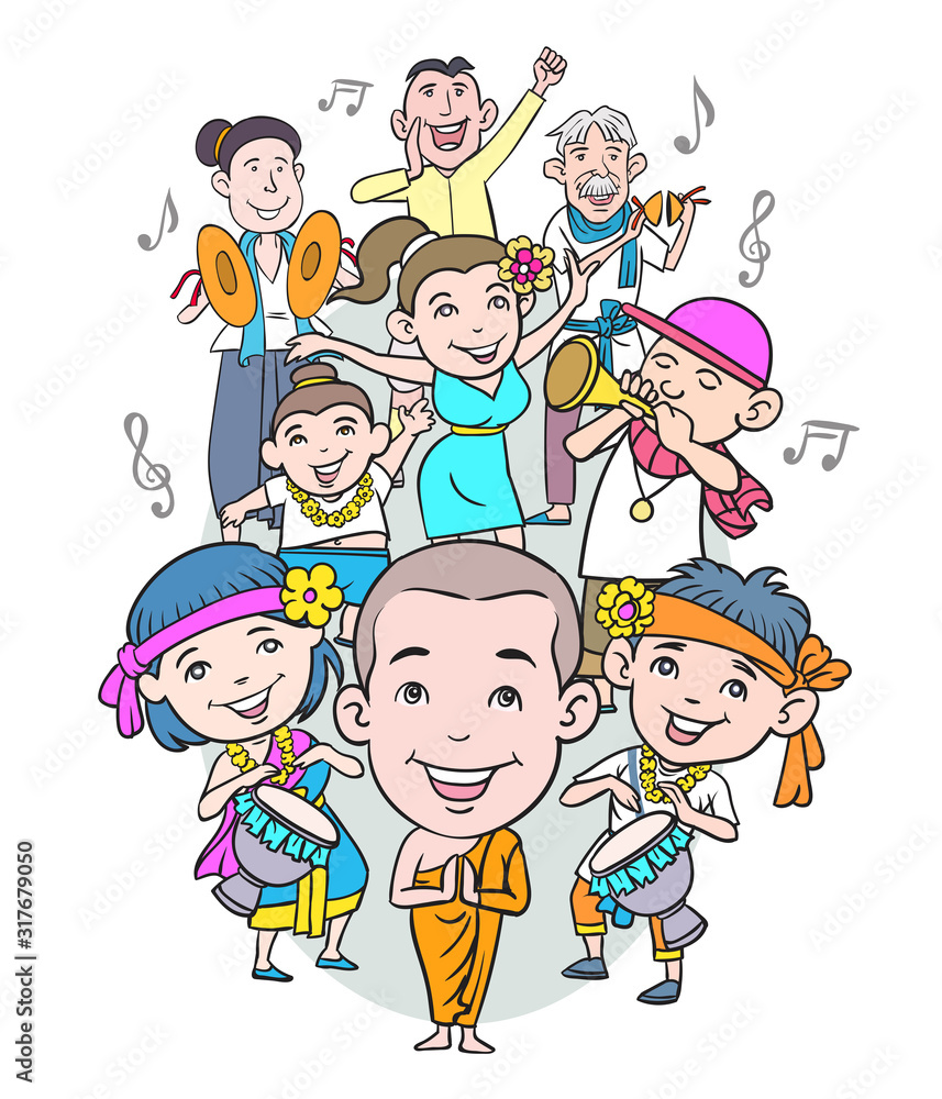 Image of cartoon characters showing various gestures with music notes on a white background. hand drawn style vector design illustrations. Image of cartoon characters showing various gestures with music notes on a white background. hand drawn style vector design illustrations.