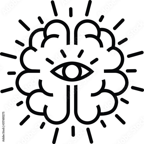 Intuition icon, vector illustration