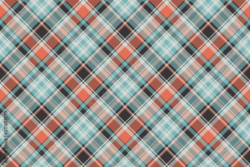 Orange blue fabric texture seamless pattern