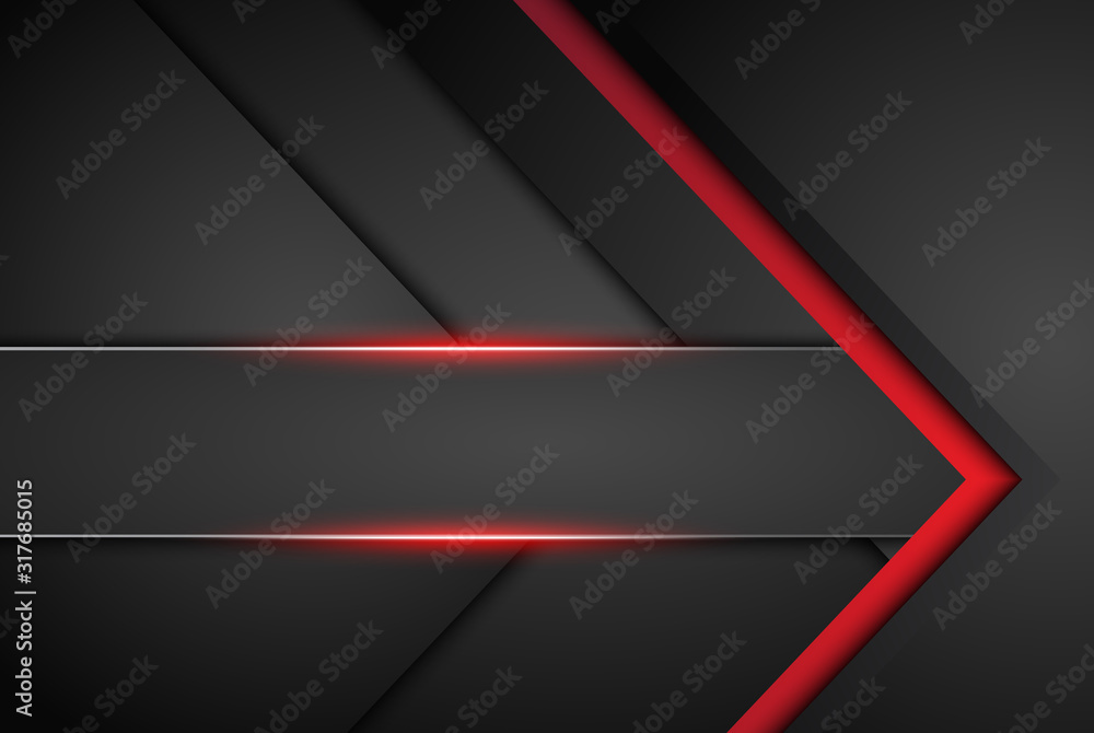High contrast dark grey and red stripes with shadows and lights on gradient background. Abstract grunge tech graphic banner design. Vector Illustration EPS10 High contrast dark grey and red stripes with shadows and lights on gradient background. Abstract grunge tech graphic banner design. Vector Illustration EPS10