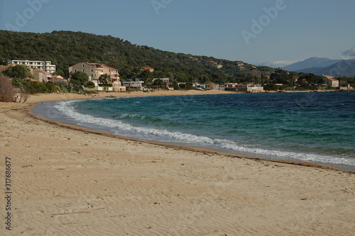 La plage de Porto-Pollo en Corse