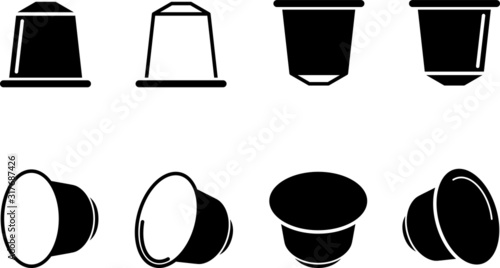 coffee capsule icon - vector illustration.