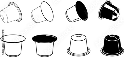 coffee capsule icon - vector illustration. photo