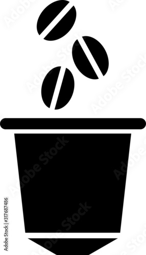 coffee capsule icon - vector illustration.