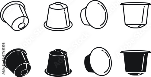 coffee capsule icon - vector illustration. photo