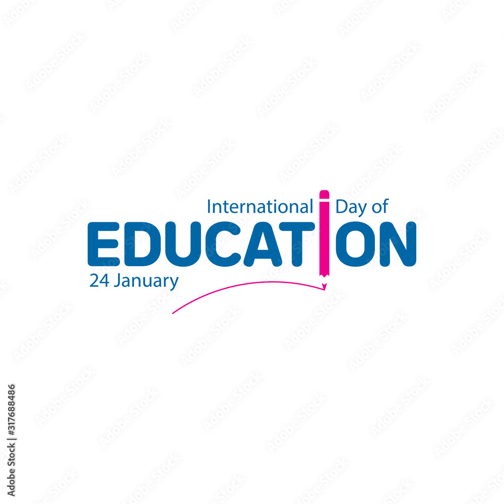International Day of Education Celebration Vector Template Design Illustration.