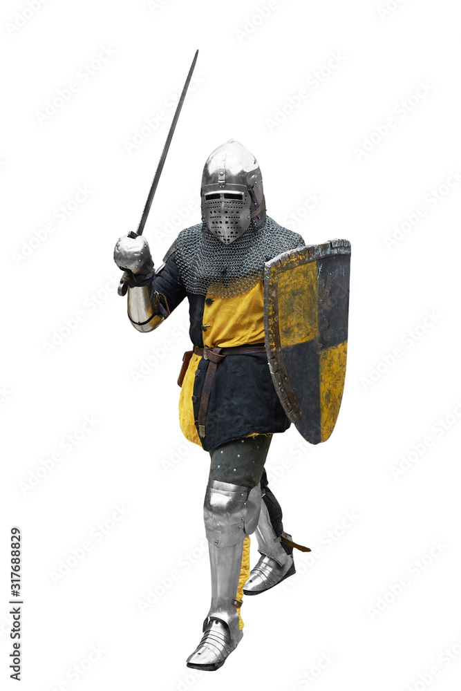 Portrait of a medieval knight in armor Portrait of a medieval knight in armor