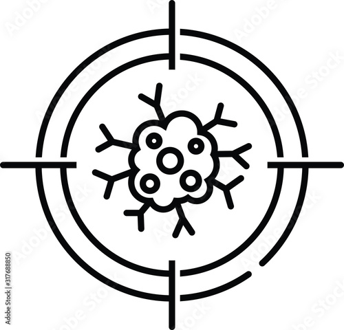 Cancer icon, vector illustration